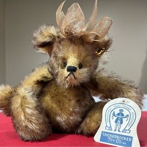 Knickerbocker Toy CO Mohair Collectible Bear CIDER Itty Bitty Bocker Pin on Ear